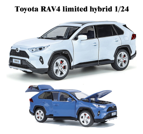 X Toyota Suv Rav4 Limited Hybrid Miniatura Metal Coche 1/24