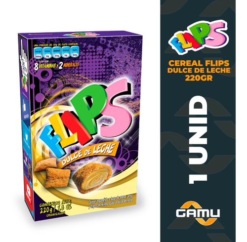 Cereal Flips Dulce De Leche 220g - 1 Unid