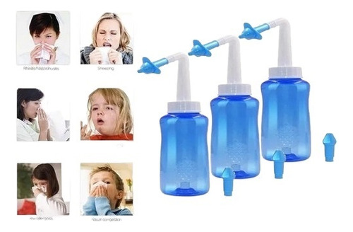 Limpiador Nasal For Adultos Y Niños De 300 Ml, 3 Unidades S