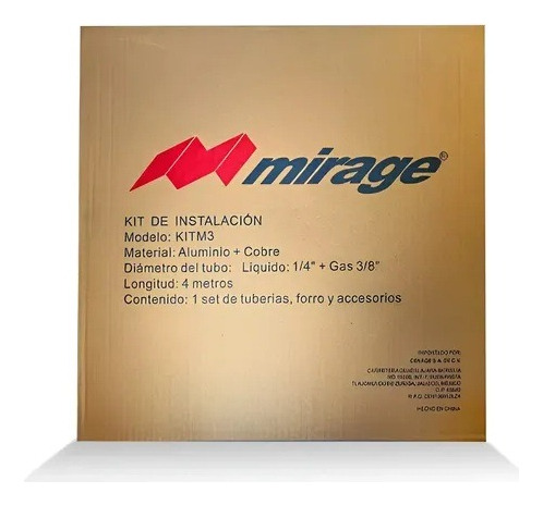 Kit De Instalación Mirage 1/4 Y 3/8 (aluminio)