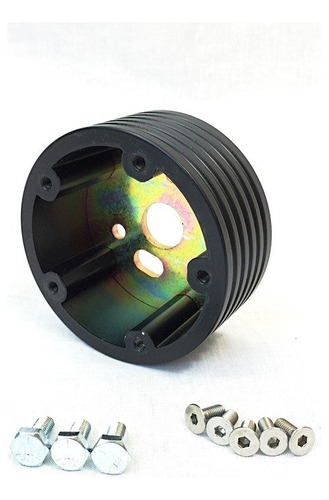 Negro Billet Riser Hub Para 5-hole Volante 3 perno