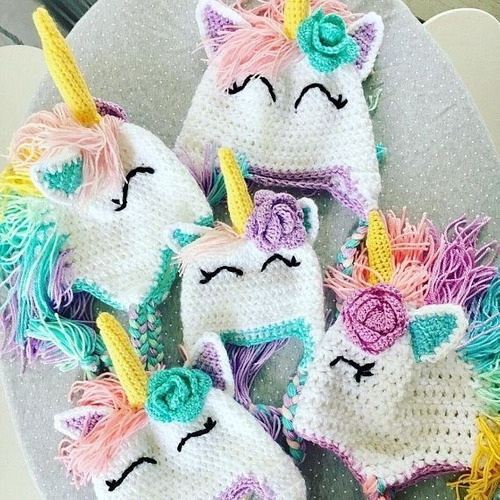 Gorro Unicornio Crochet 