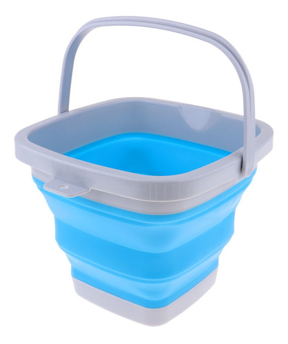 Imagen 1 de 8 de Cubo Pequeño De Plástico Con Asa Para Playa De Niños Azul
