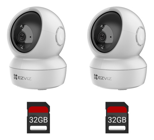 Combo X2 Ezviz C6n 1080p Seguimiento 360° + 2 Memorias 32gb