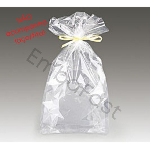 Imagem 4 de 10 de 100 Sacos Transparente Presente Brinde Lembrancinha 25x37