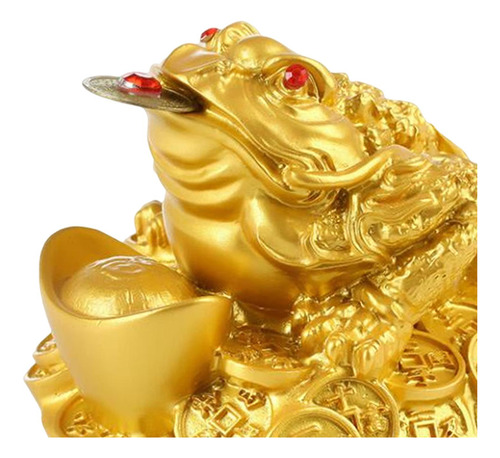 2 Resina Feng Shui Dinero Rana Regalos De Dorado