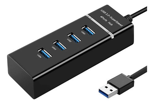 Hub Usb 3.0 De 4 Puertos Alta Velocidad Carga Rapida Y Datos