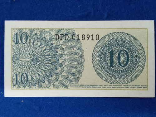 Imagen 2 de 2 de Indonesia 10 Sen 1964 *