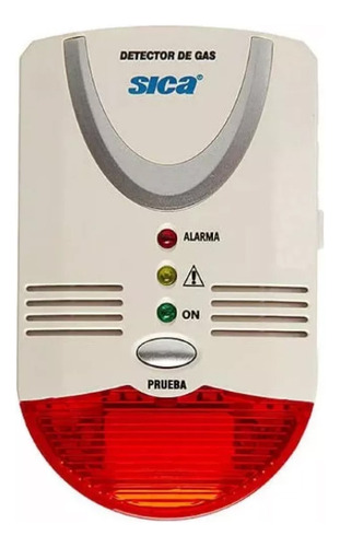 Detector De Gas Natural Envasado 220v Alarma Sonora Sica