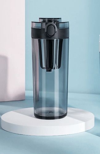 Botella Xiaomi Tritan Water 600ml Bpa Free Te Gym Suplemento Gris Oscuro