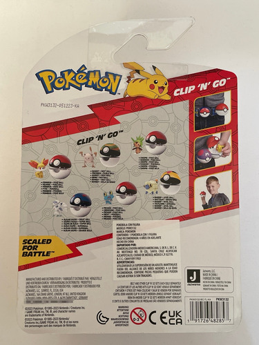 Fennekin Y Pokebola Pokemon Battle Ready Clip N Go Pokeball (Usado)