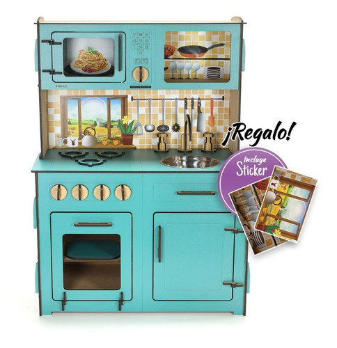 Cocina De Madera Para Chicos Cocinita De Juguete Infantil Color Rosa
