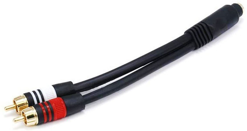Cable Monoprice De 3.5mm Hembra A 2 Rca Macho, 6 In/negro