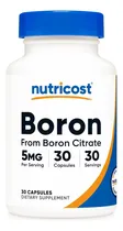 Comprar Nutricost Cápsulas De Boro De 5 Mg 30 Cápsulas Sabor Sin Sabor
