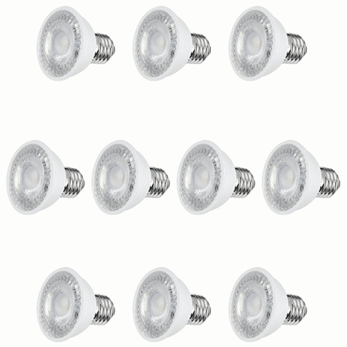 Pack De 10 Focos Mr16 Led Aksi 5w Luz Cálida Base E27