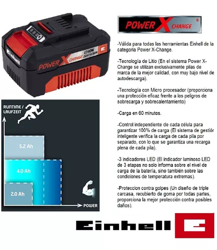 Bateria Einhell 18v Ion Litio 2.0 Ah Power X-change