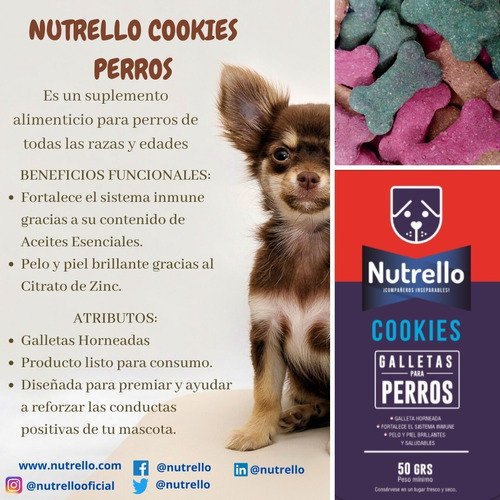 Combo Nutrello Cookies Perros X 50gr + Nutrello Salsa X 280g