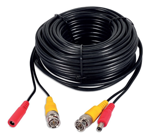 Imagen 1 de 4 de Cable 18m Video Bnc Alimentacion Camara Seguridad Cctv