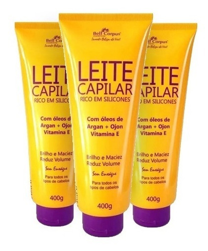 Bell Corpus Kit 12 Leite Capilar Rico Em Silicones Promoção 