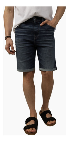 Short De Mezclilla American Eagle Dark Wash Para Hombre