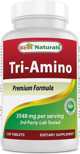 Imagen 1 de 5 de Tri-amino Best Naturals 3548mg Por Servicio 120 Tabletas 