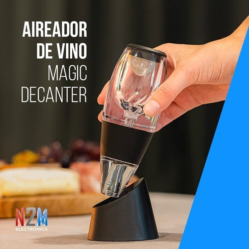 Imagen 6 de 10 de Decantador De Vino Decanter Aireador Oxigenador Con Base