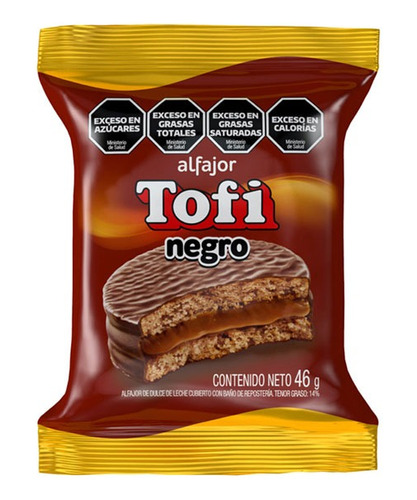 Alfajor Tofi Negro 46 Grs  - Arcor Oficial