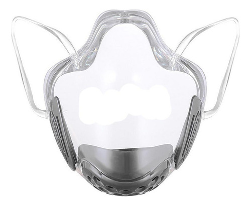 2x Mascarilla Facial Transparente Que Cubre La Boca Y La