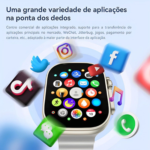 Smartwatch Ultra 3 Ai Chip 5g Câmera Wifi 16gb + Pulseiras