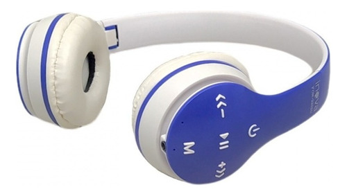 Fone De Ouvido Bluetooth Ótima Bateria E Qualidade De Som Cor Azul