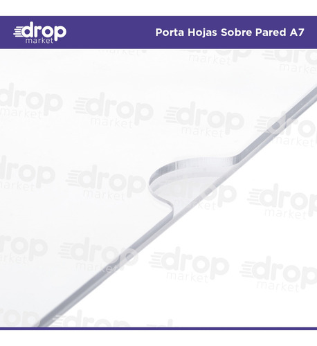 Porta Hojas A7 10,5x7,4 Sobre Pared Pet Acrílico X 10 U.