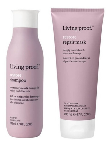 Living Proof Kit Restore Shampoo + Mascara Premium 