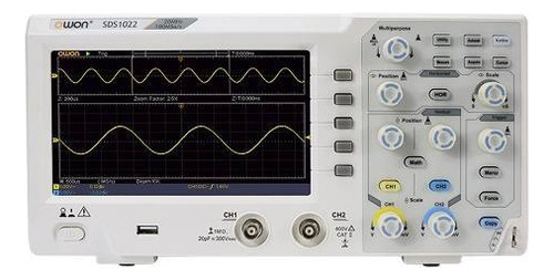 Osciloscopio Digital Owon modelo SDS1022 20MHz de ancho de banda con 2 Canales Pantalla Color 7"