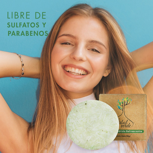 Shampoo Sólido Refrescante Orgánico De Eucalipto Y Menta