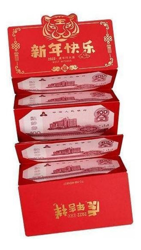 Bien 3 Sobre Rojo Plegable Año Nuevo Chino Con 6 Cabeza De