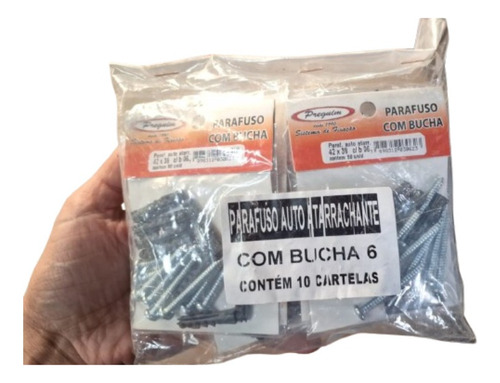 Parafuso 42x38 Com Bucha Auto Atarrachante 10 Cartelas C/08