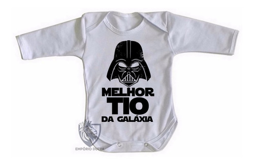 Body Bebê Infantil Nenê Criança Darth Vader Melhor Tio Galax