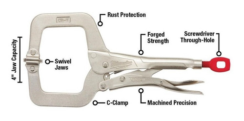 Pinza De Presión En C 11 Pulg Torque Lock Milwaukee 48223521