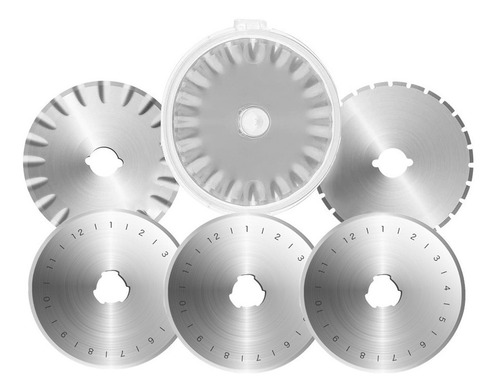 Imagen 2 de 7 de 6 Repuestos De Cuchillos Rotativos 45mm Acero Inoxidable