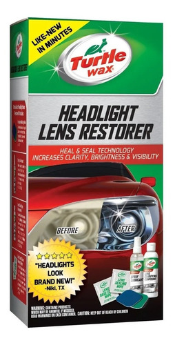 Kit Restaurador Repara Luces Faros Carro Cera Turtle Wax