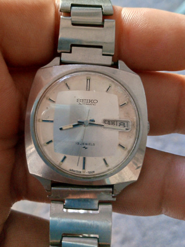 Reloj Seiko Automático Fondo Blanco 7006 De Colección 