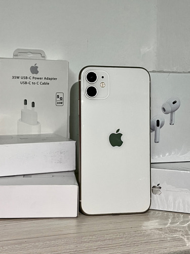 Iphone 11 64 Gb + Cargador Apple Nuevo Blanco (Usado)