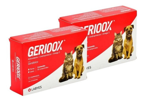 Geriox Vitaminico Perro Y Gato Senior 30 Tab 2 Pack 