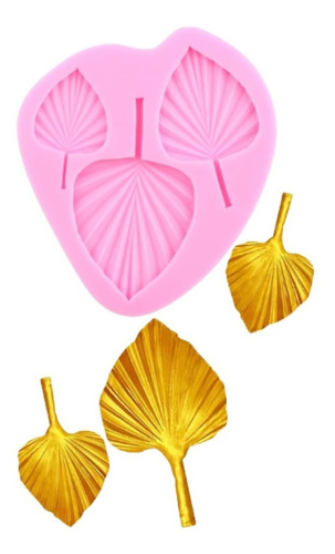 Molde Silicona 3 Hojas Palma Mini (molde Rosa)