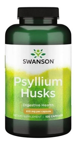 Swanson I Cáscaras De Psyllium I 610mg I 100 Capsulas I Usa