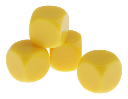 50 Piezas Amarillo En Blanco Dados D6 D&d Rpg Juego De Mesa