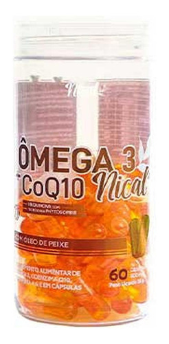 Omega 3 + Coq 10 - 60 Caps Chanical Óleo De Peixe Sabor Sem sabor