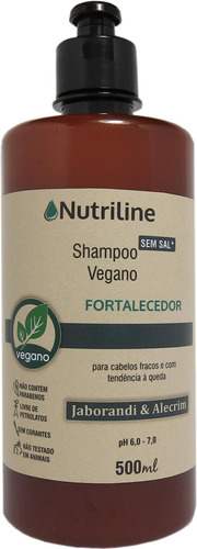 Shampoo Jaborandi Alecrim/fortalecedor Nutriline Vegan 500ml
