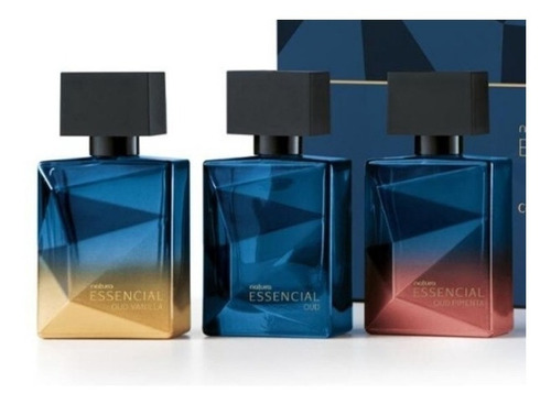 Trio Perfume Masculino Essencial Oud Miniatura Natura 25ml