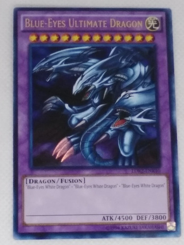 Blue Eyes Ultimate Dragon Ultra Rara Yugioh Fusión 3 Cabezas